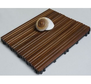 Anti-slip teak wood decking tiles