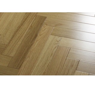 Premier UV finished white oak herringbone flooring