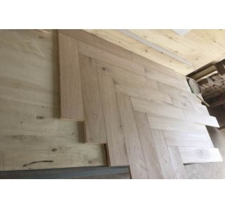 unfinished oak engineered herringbone flooring