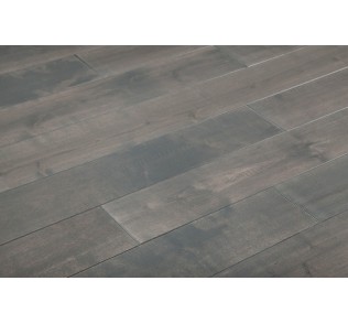 Hand scraped dark gray maple hardwood flooring - 5"x3/4"