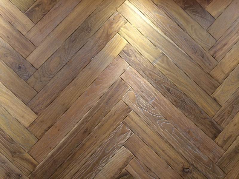 vintage oak herringbone hardwood flooring