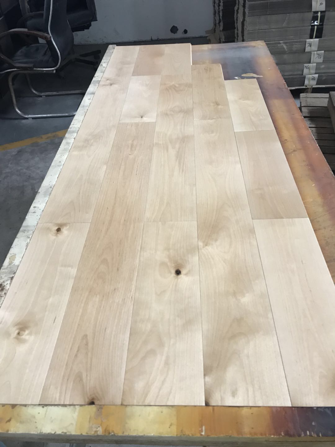 5'x3/4' common grade natural chinese maple hardwood flooring
