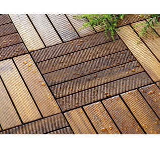 Anti-slip teak patio wood flooring tiles