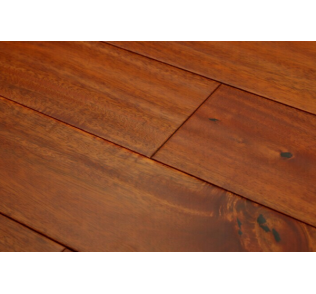 5" x3/4" T&G  big leaf bronze acacia hand scraped wood flooring