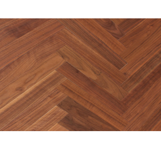 brownish walnut herringbone parquet floors