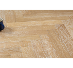 white grained oak herringbone flooring