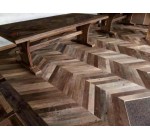 reclaimed barnwood parquet flooring