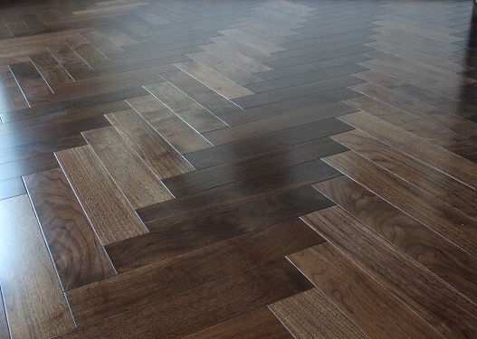 black walnut parquet flooring