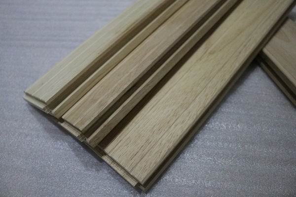 T&G solid wood flooring rubberwood